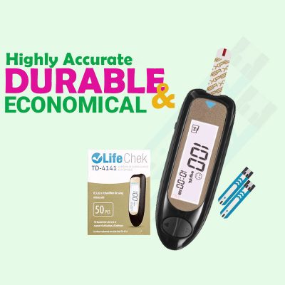 Life-check Glucometer with 50 strips pack_PUSHOPPER