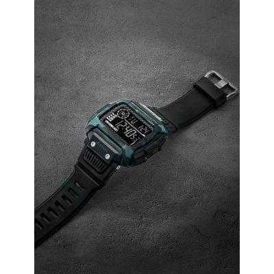 Waterproof Multifunction Electronic Watch Square Retro Resin Strap_PUSHOPPER