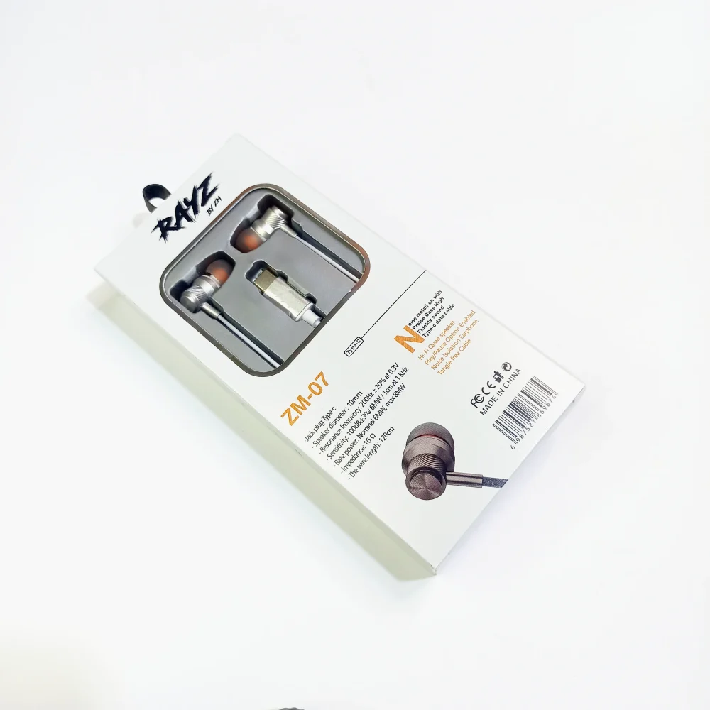 STEREO EARPHONE - TYPE - C RAYZ BY ZM METAL BODY_PUSHOPPER