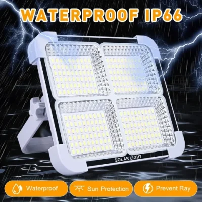 Battery Replaceable and Adjustable Panel Portable Solar Powered LED Rechargeable Light_PUSHOPPER