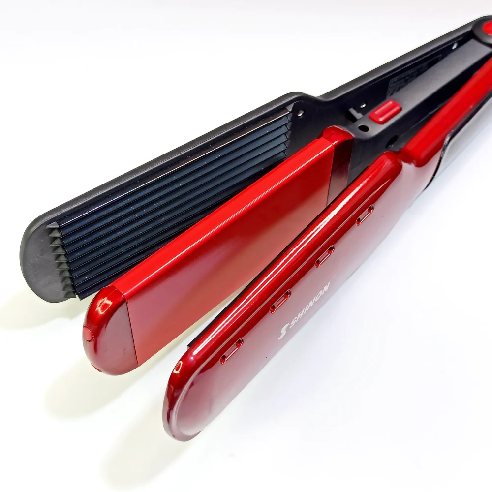 SHINON 8089 Sh-8089 2 in 1 Professional Ceramic Hair Straightener & Curler heavy duty result_PUSHOPPER