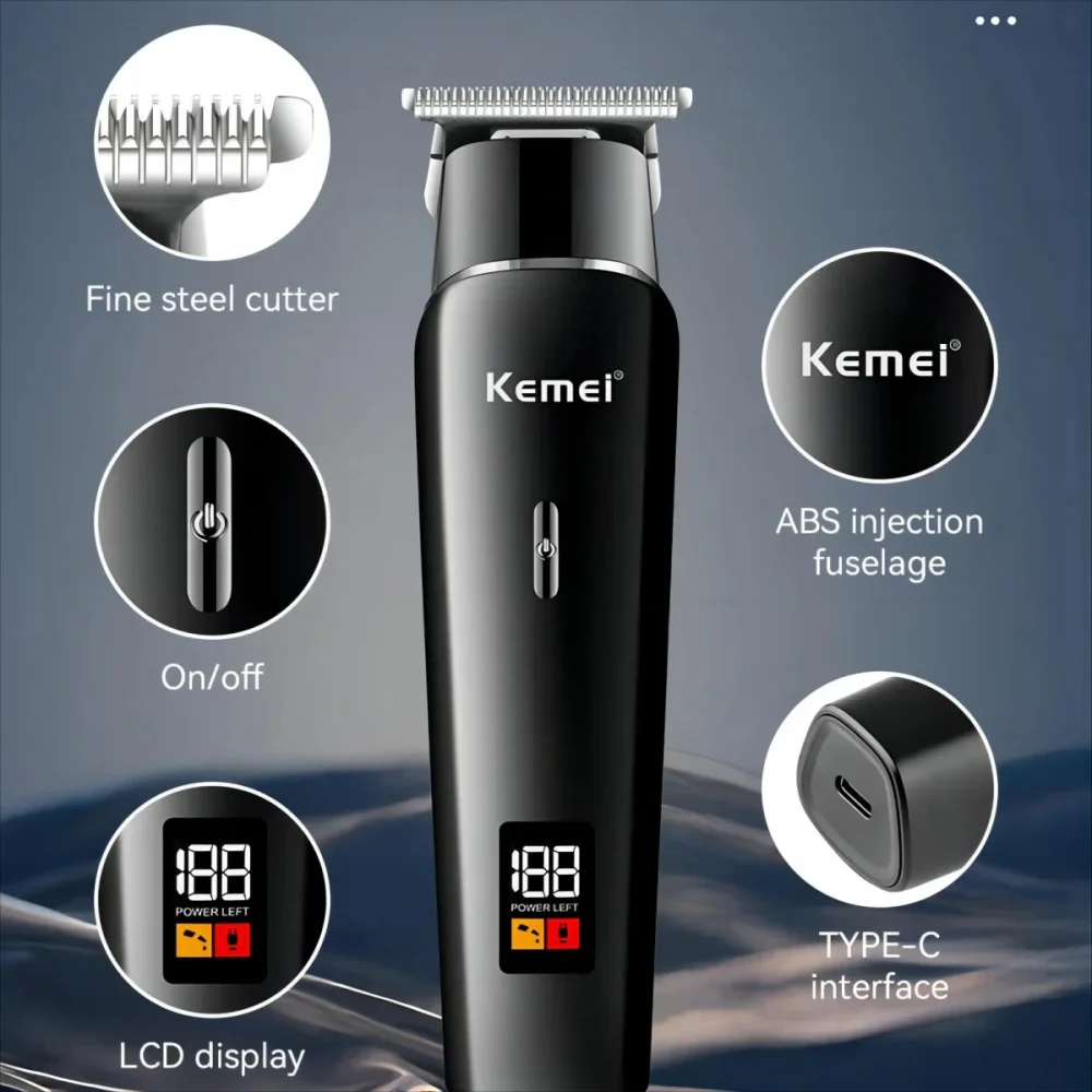 Professional Hair Clipper Rechargeable Beard Trimmer Hair Cutting Machine Electric Shaver For Body Safety Razor