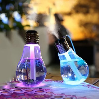 Rechargeable Bulb Shape Humidifier with 7 Color Changing LED lights PUShopper