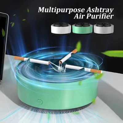 Smokeless Ashtray – 2 in 1 Air Purifier | Smoke Grabber Ash Tray Pushopper