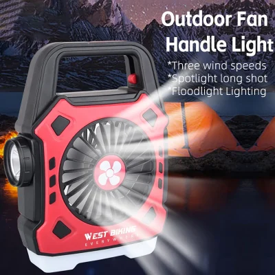 Versatile Camping Lights Outdoor Mini Electric Fan_PUSHOPPER