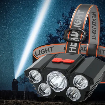 5 LED Flashlight Rechargeable - Head Light Headlamp_pushopper