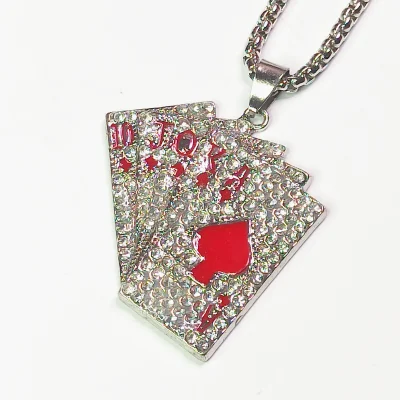 Fashion Poker Lucky Jewelry Women Men Statement Enamel Fortune_PUSHOPPER