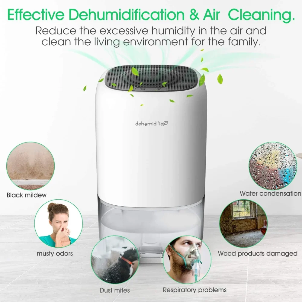 Dehumidifier - 1000ml Small Dehumidifier - Mini Electric Dehumidifier - Air Cleaner_PUSHOPPER