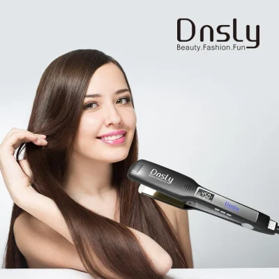 DNSLY Titanium Hair Straightener – Professional Salon-Grade Styling (Black)_PUSHOPPER